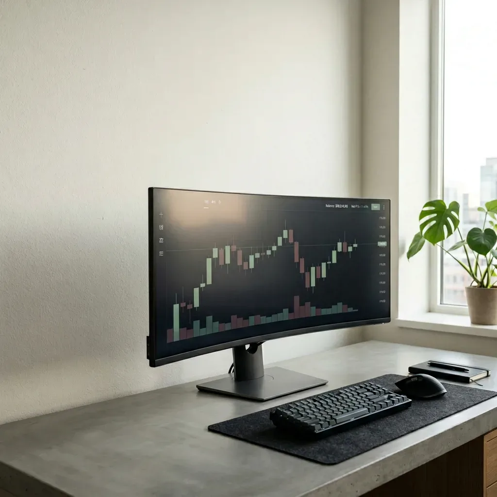 Trading terminal showing a negative result